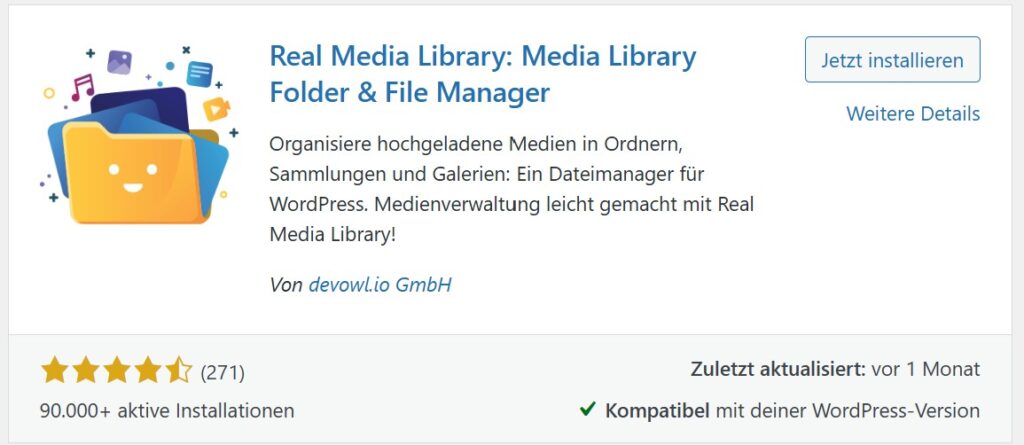 WordPress-Plugin Real Media Library